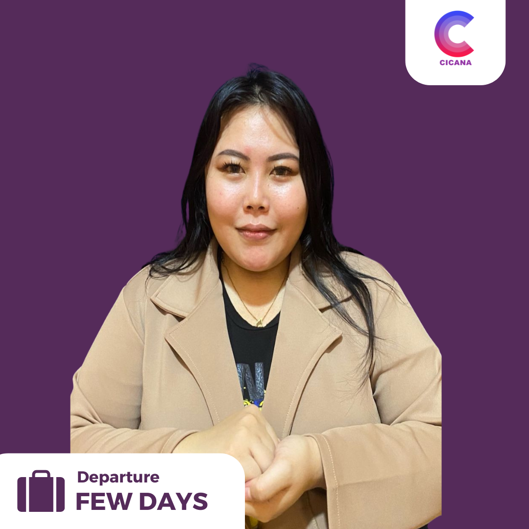 Furi Nurhawa, 26 tahun, Asal Bandung, Caregiver, Pengalaman 2tahun, Gaji 3.0jt, Mudik 1 tahun sekali