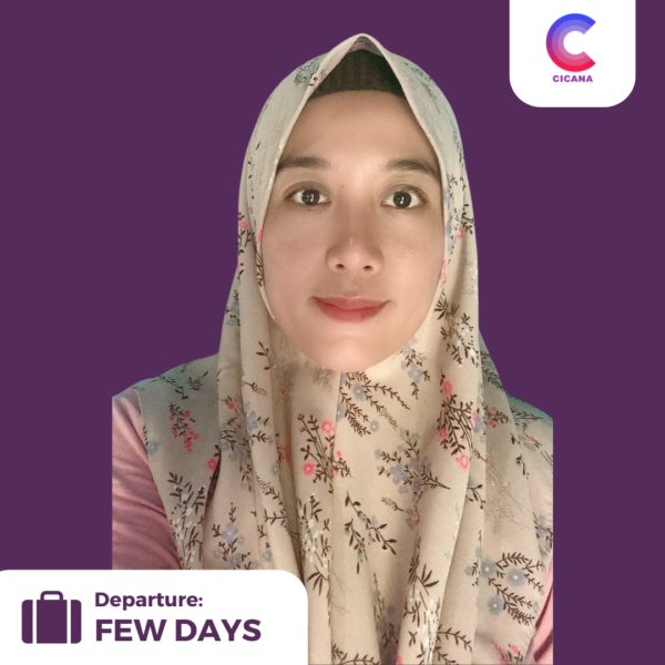 Irawati Kumala, 38 tahun, Asal Ogan Komering Ulu Timur, Babysitter, Pengalaman 1thn, Gaji 3.0jt (Gaji belum termasuk uang cuti), Mudik 1thn sekali