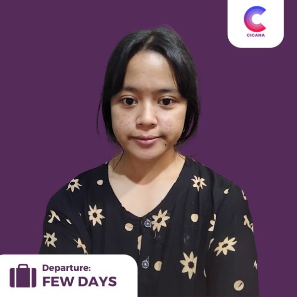 Nur Solehah, 19 tahun, Asal Wonosobo, Beberes masak, Pengalaman <1thn, Gaji 2.0jt, Mudik 1 thn sekali
