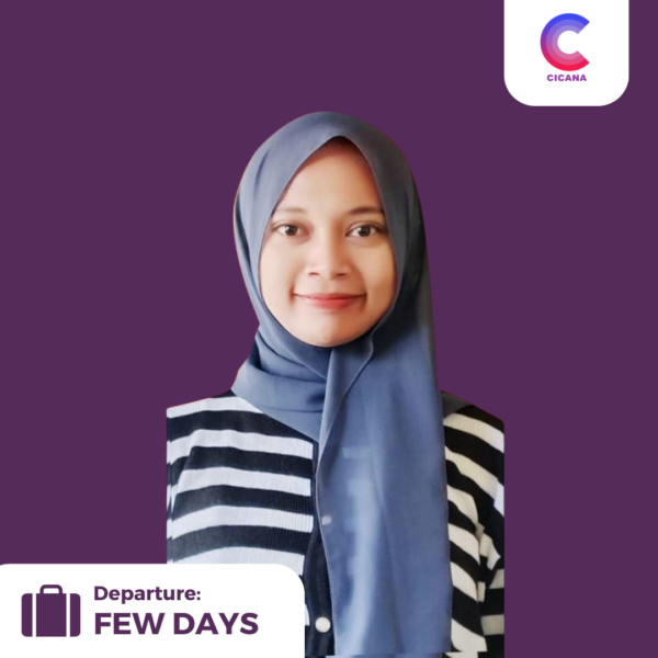 Desi Milani, 25 tahun, Asal Indramayu, Beberes masak, Pengalaman 2tahun6bulan, Gaji 2.1jt, Mudik 1tahun sekali.