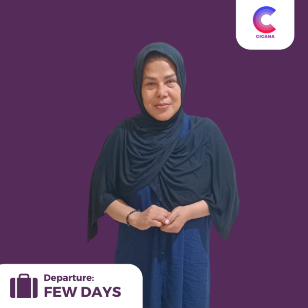 Elisa Sundari, 45 Tahun, Asal Cianjur, Beberes masak momong, Pengalaman 4Tahun, Gaji 2.2jt-2.6jt, PP Mangga Besar, Jakarta Barat, siap berangkat tanggal 05 Agustus (FINAL)