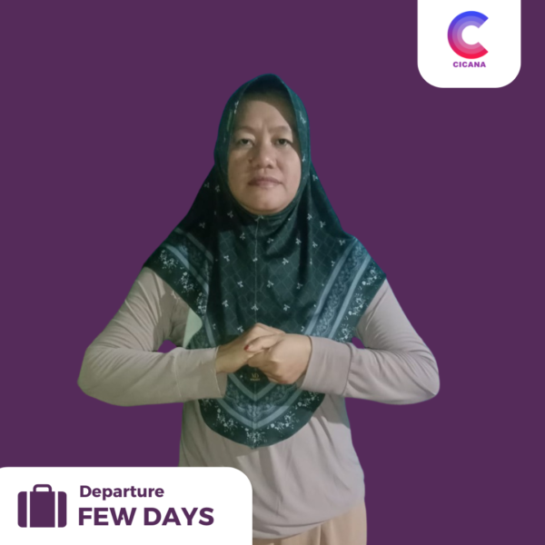 Mala Sari, 39 Tahun, Asal Lampung, Caregiver (Bersertifikat), Pengalaman 1tahun 6bulan, Gaji 4.0jt (Gaji belum termasuk uang cuti)