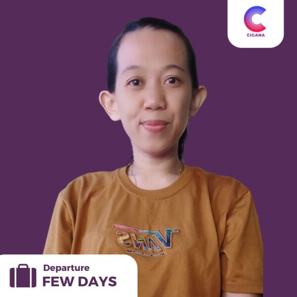 Deni Wiarsih, 38 Tahun, Asal Lampung, Perawat Lansia, Pengalaman 6thn, Gaji 3.0jt (Gaji belum termasuk uang cuti), Mudik 1 thn sekali