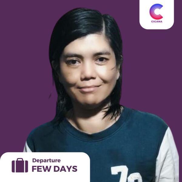 Liana, 42 tahun, Asal Jakarta, Perawat lansia, Pengalaman 1tahun 4bulan, Gaji 3.0jt (Gaji belum termasuk uang cuti), Mudik 1 Tahun sekali