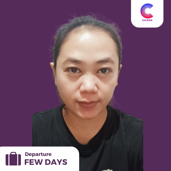 Lusiana Winarni, 38 tahun, Asal Jakarta, Caregiver, Pengalaman 1 Tahun 11 Bulan, Gaji 3.2jt (Gaji belum termasuk uang cuti), Mudik 1 tahun sekali