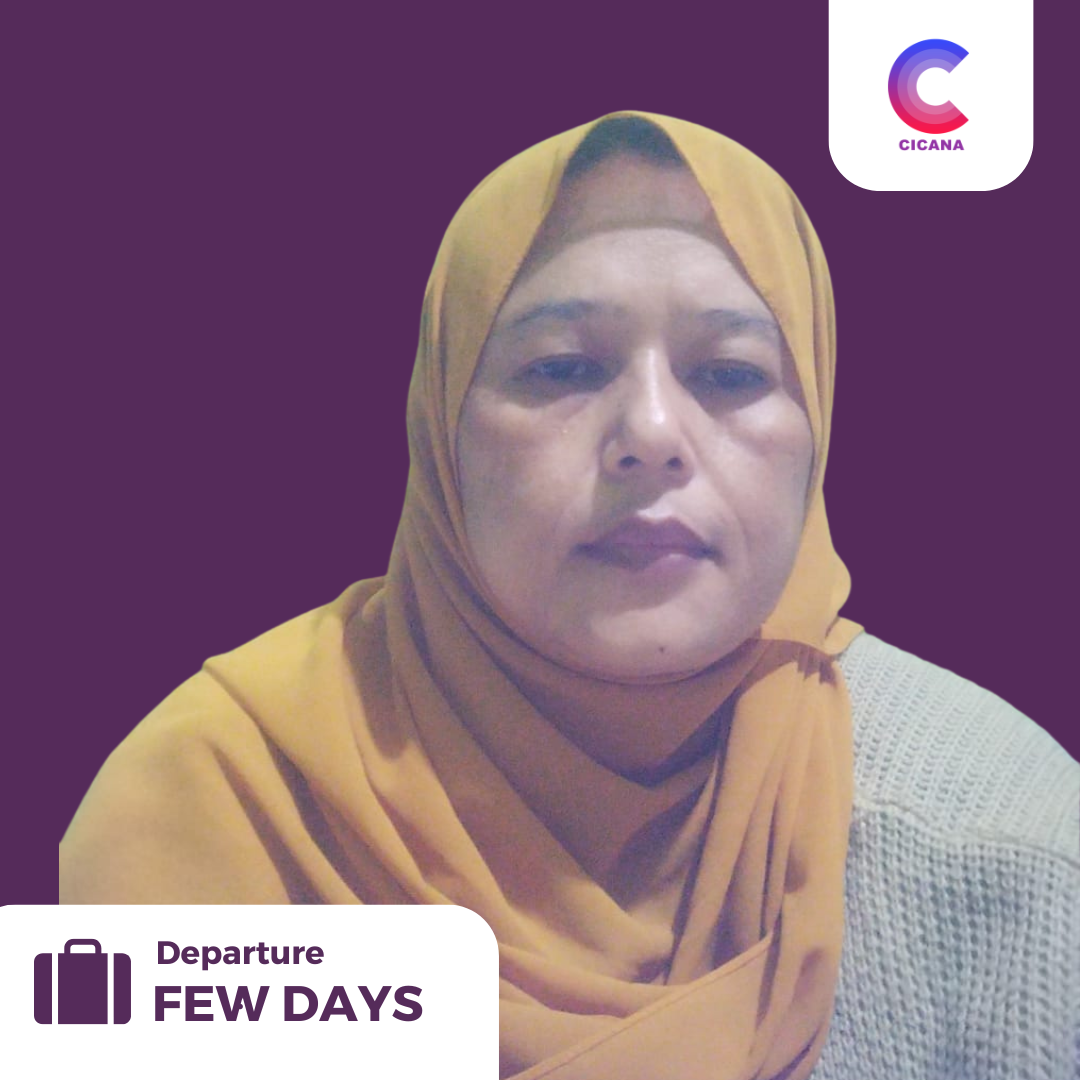 Elis Cahyani, 41 tahun, Asal Tasikmalaya, Caregiver, Pengalaman 5 tahun, Gaji 3.0jt (Gaji belum termasuk uang cuti)