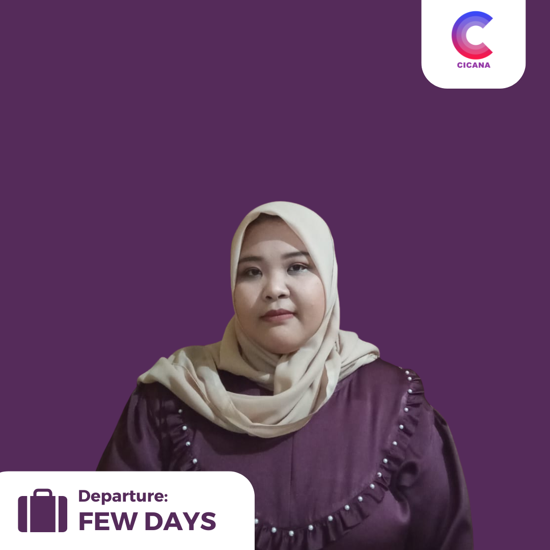 Oktria Hasna, 34 tahun, Asal Bandung, Beberes Masak, Pengalaman 3tahun, Gaji 2.5 juta, Mudik 1 tahun sekali