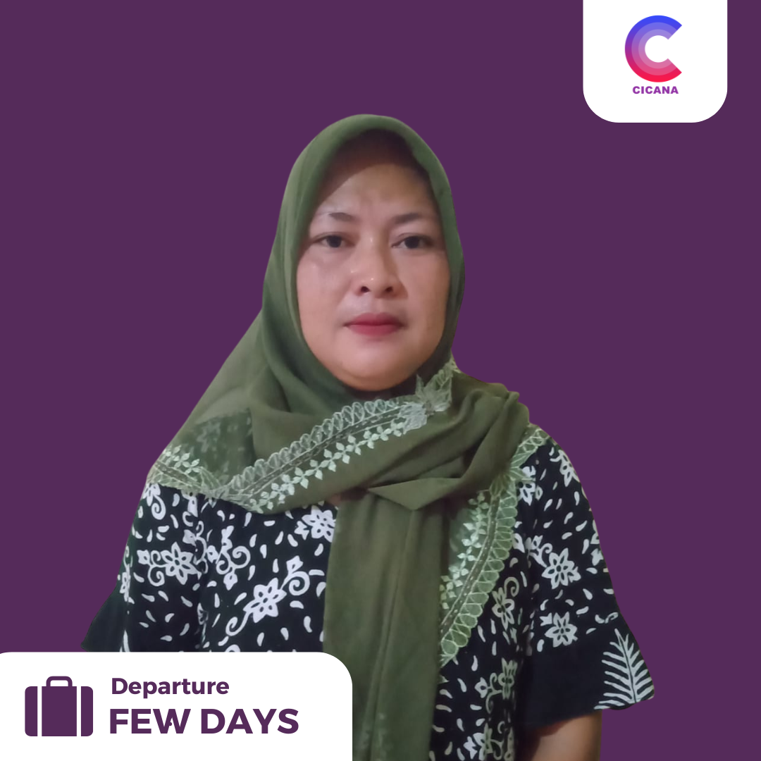 Haryati, 41 Tahun, Asal Pemalang, Beberes masak, Pengalaman 1 tahun 4 bulan, Gaji 2.2 Juta, (Bersedia Mudik 1 tahun sekali), (bersedia di Pulau Jawa)