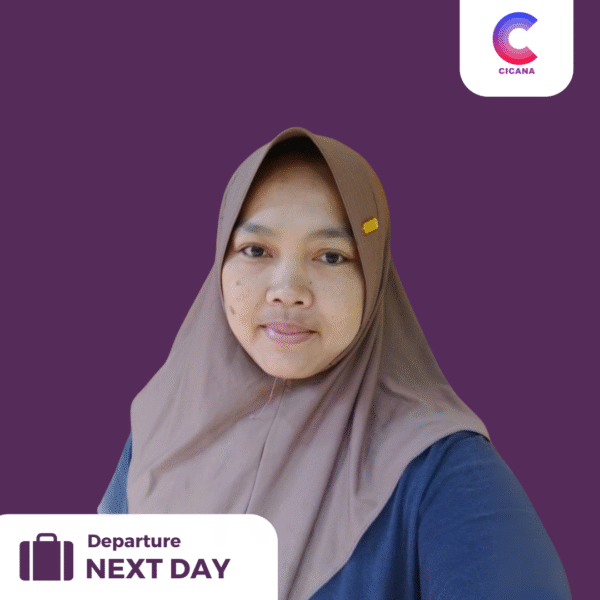 Rina Nuryana, 35tahun, Asal Sukabumi, Babysitter, Pengalaman 1Tahun 6Bulan, Gaji 2.7jt (Gaji belum termasuk uang cuti)